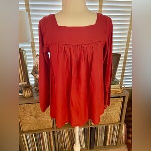 Daily Yana Size S/M Rust Long Sleeve Korean Blouse